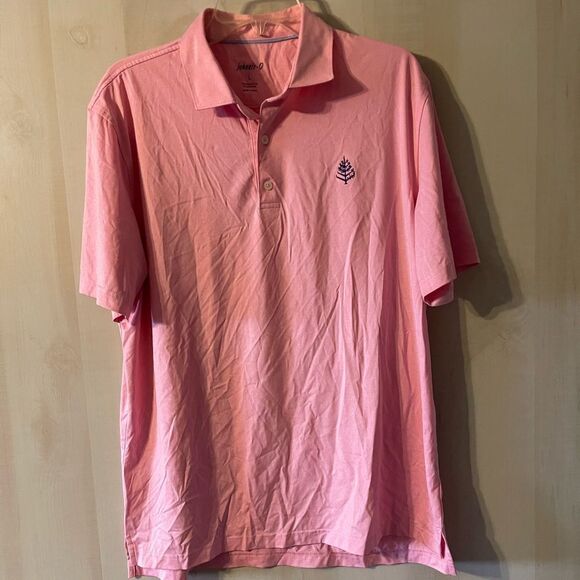 Johnnie-O pink short‎ sleeve polo size large - Picture 1 of 9